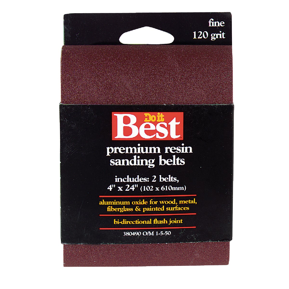 Do it Best 4 In. x 24 In. 120 Grit Heavy-Duty Sanding Belt (2-Pack)