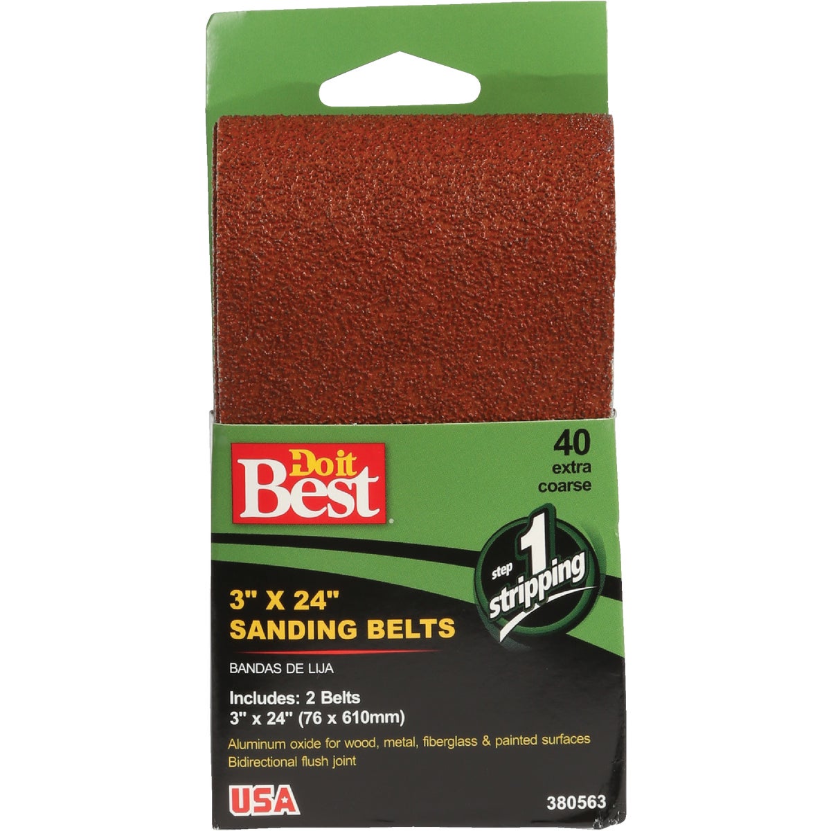 Do it Best 3 In. x 24 In. 40 Grit Heav-Duty Sanding Belt (2-Pack)