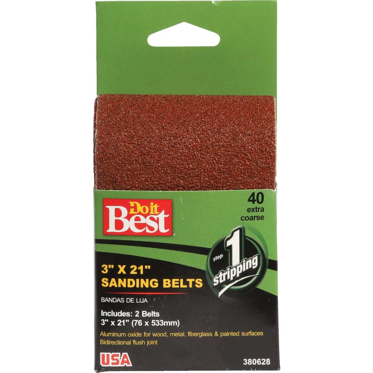 Do it Best 3 In. x 21 In. 50 Grit Heavy-Duty Sanding Belt (2-Pack)