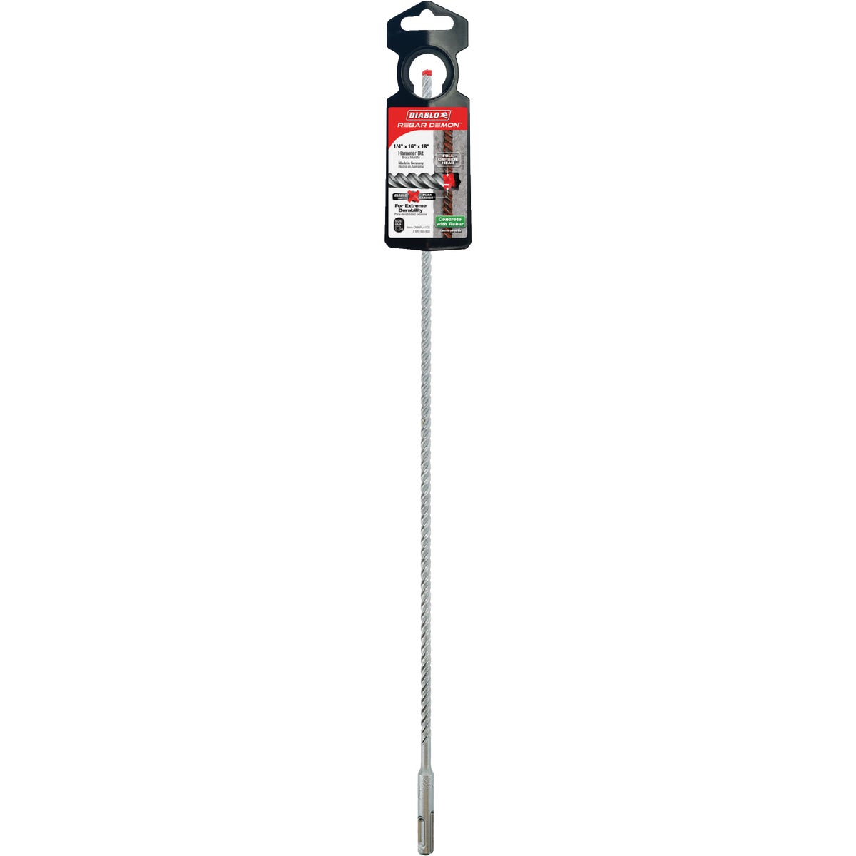 Diablo Rebar Demon 1/4 In. x 18 In. SDS-Plus Full Carbide Rotary Hammer Drill Bit