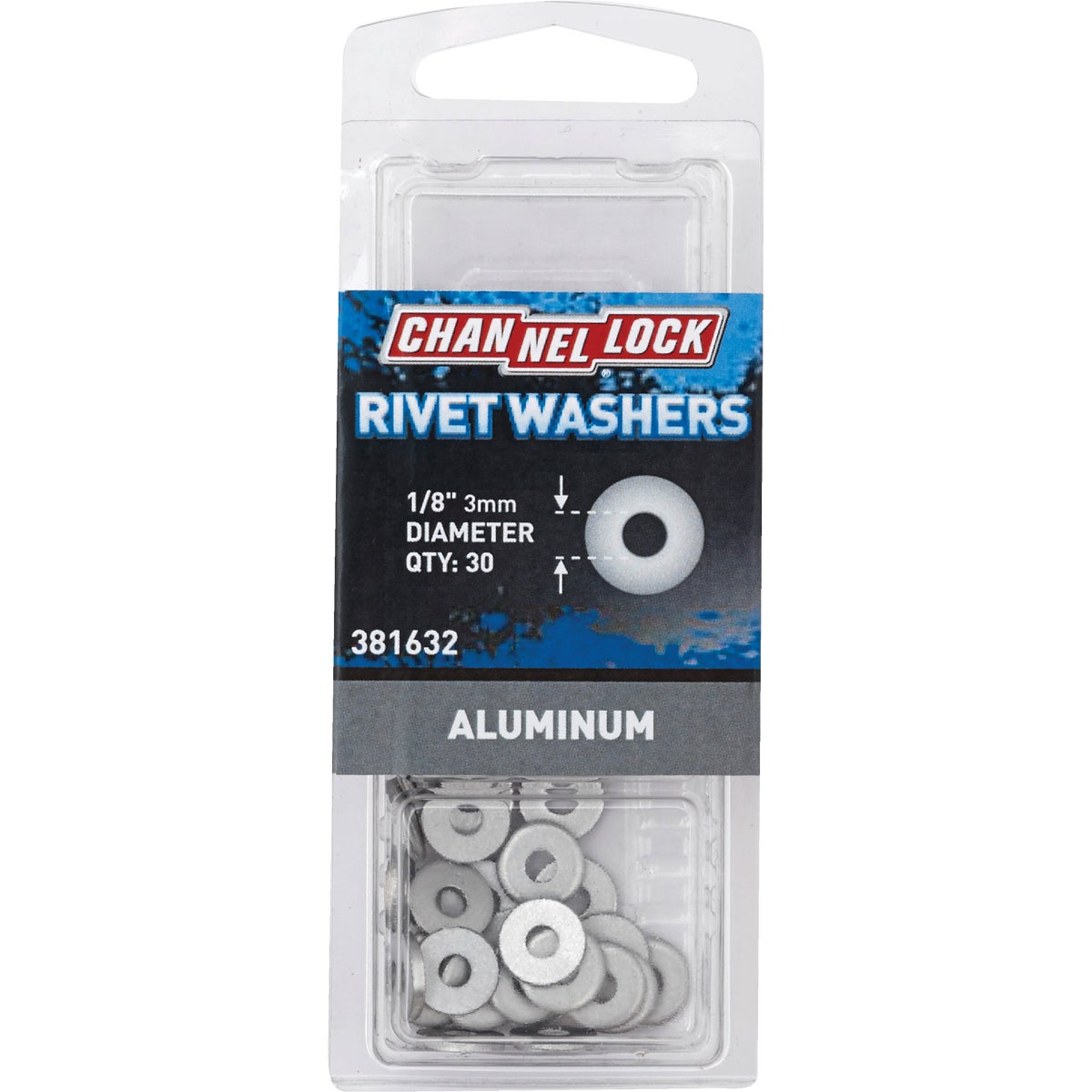 Channellock 1/8 in. Aluminum Rivet Washer (30-Pack)
