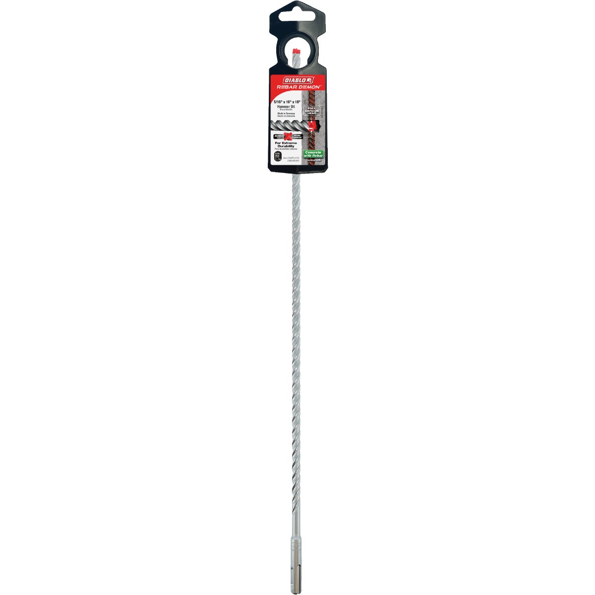 Diablo Rebar Demon 5/16 In. x 18 In. SDS-Plus Full Carbide Rotary Hammer Drill Bit
