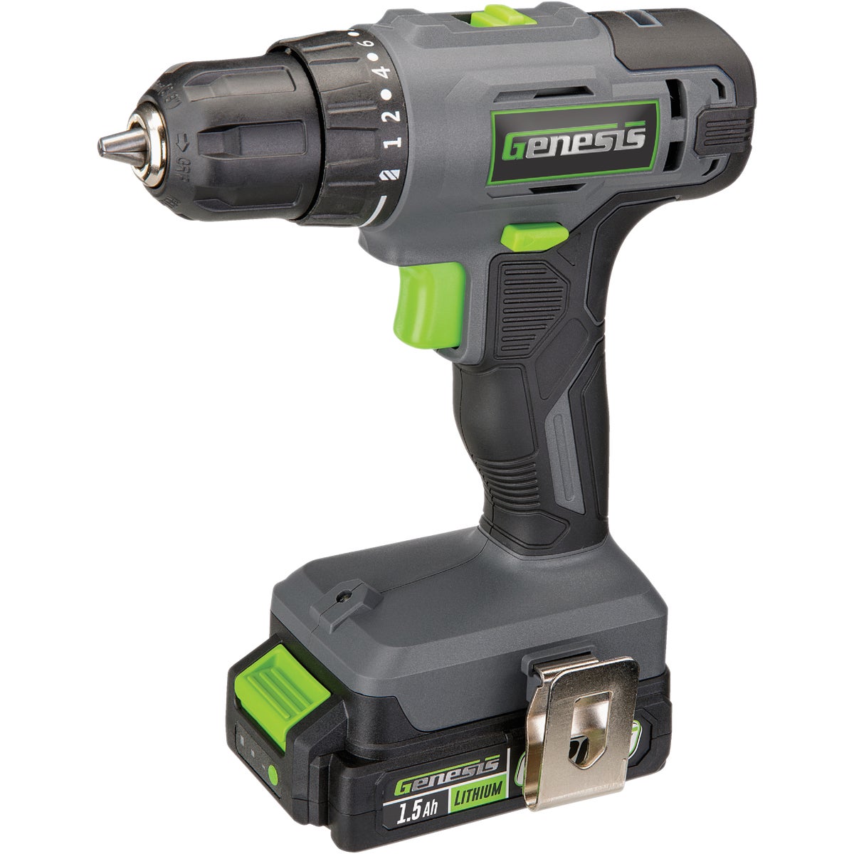 Genesis 20V 3/8 In. 2-Speed Cordless Drill/Driver Kit with 1.5 Ah Battery & Charger