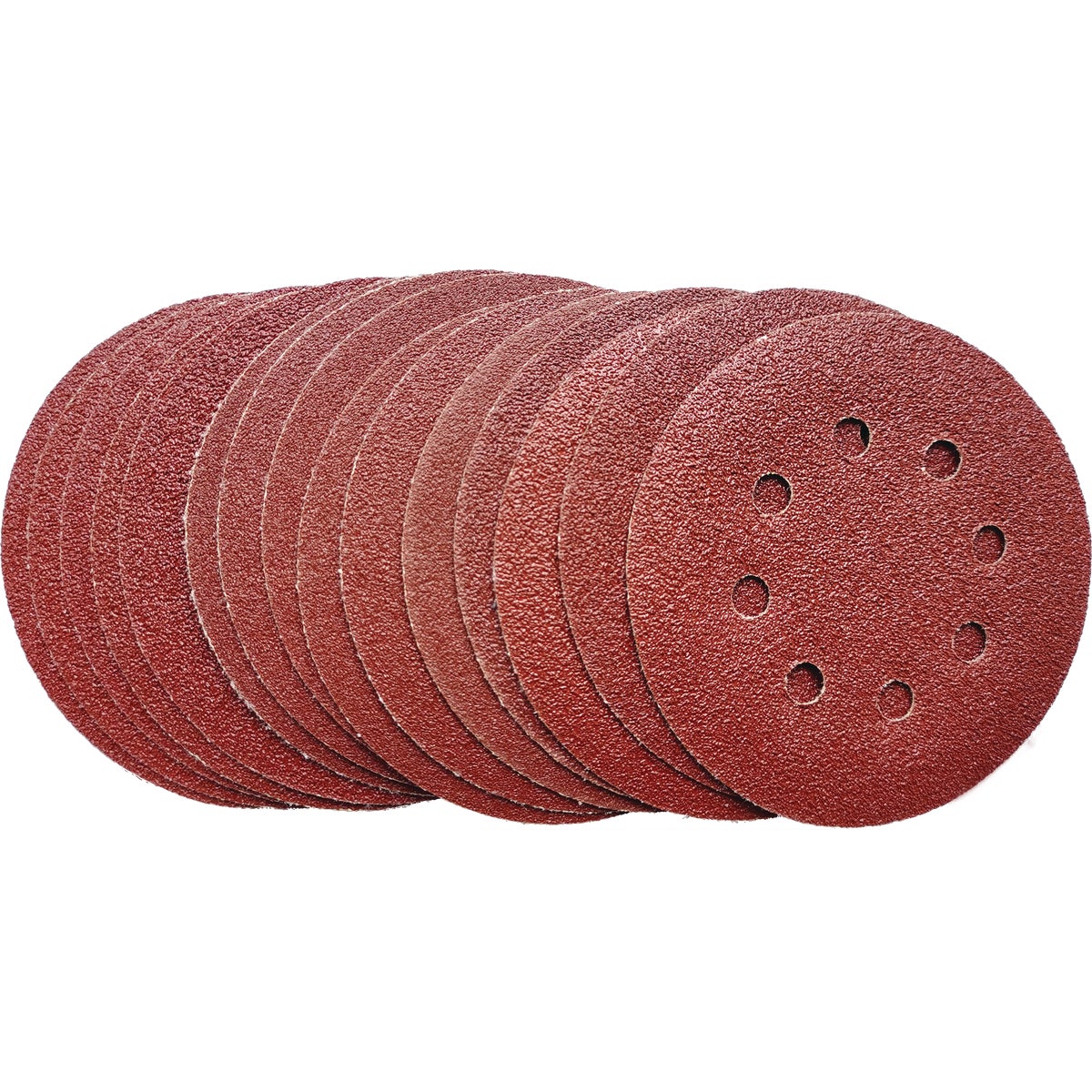 5 In. 60-Grit 8-Hole Pattern Vented Sanding Disc with Hook & Loop Backing (15-Pack)