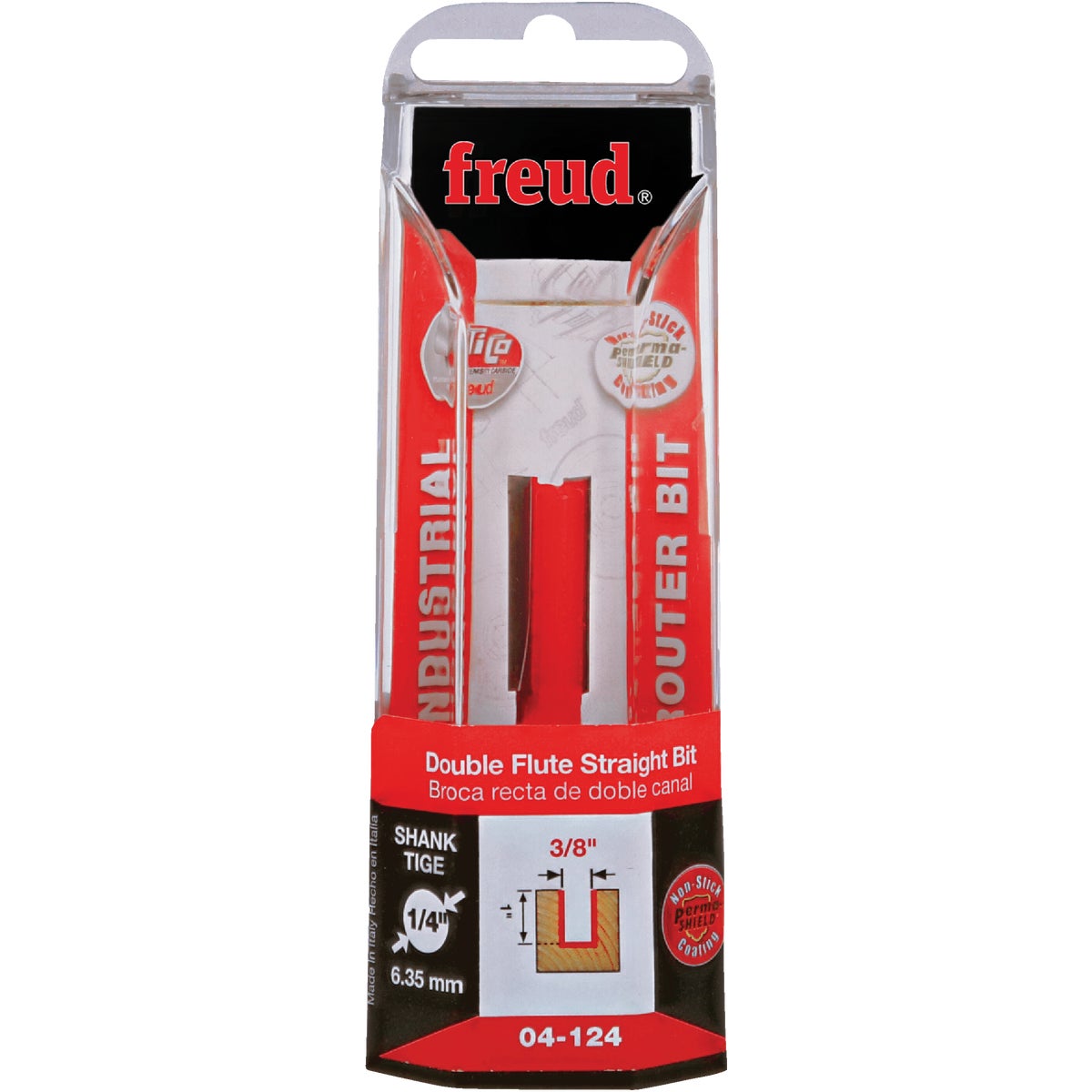 Freud Carbide Tip 3/8 In. Double Flute Straight Bit
