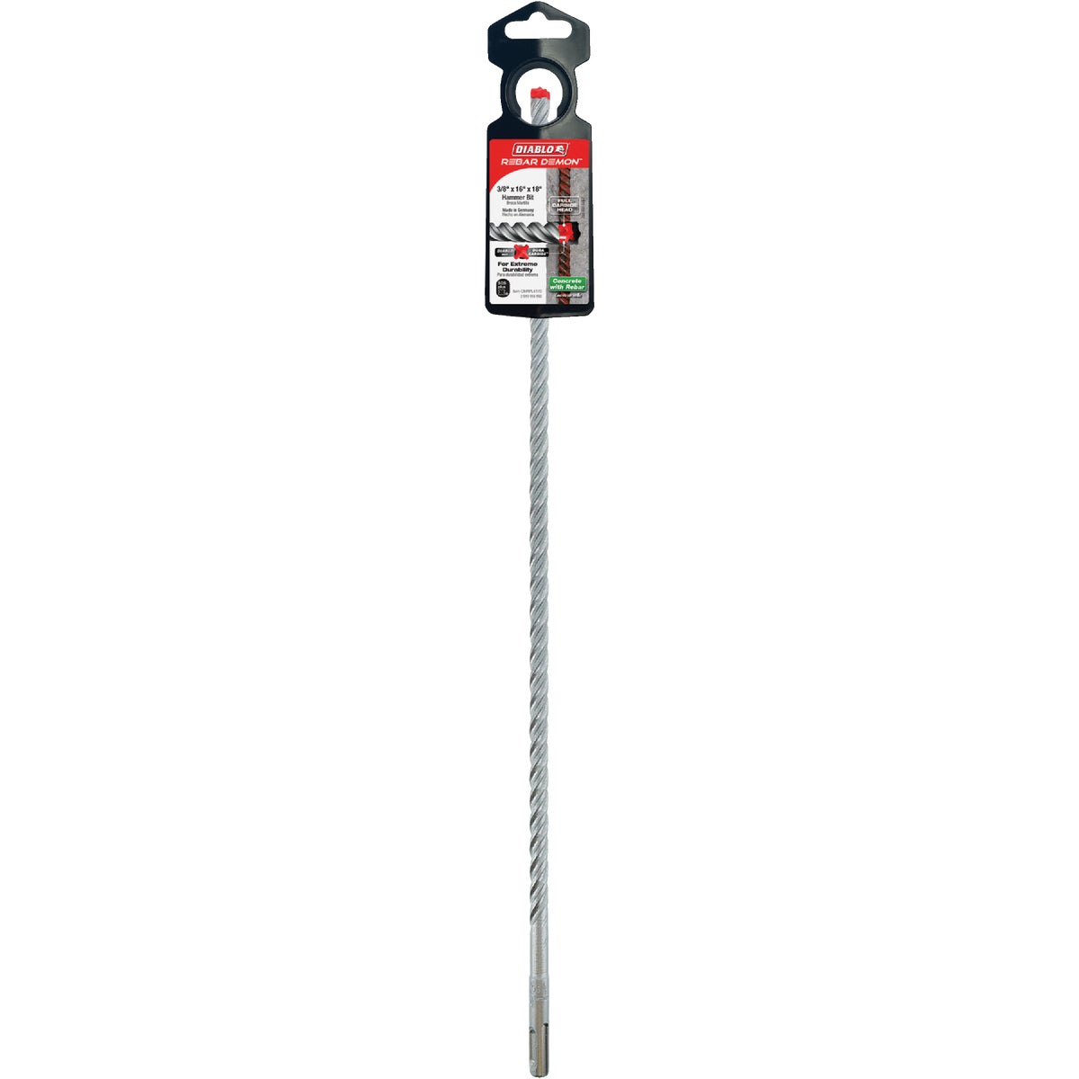 Diablo Rebar Demon 3/8 In. x 18 In. SDS-Plus Full Carbide Rotary Hammer Drill Bit