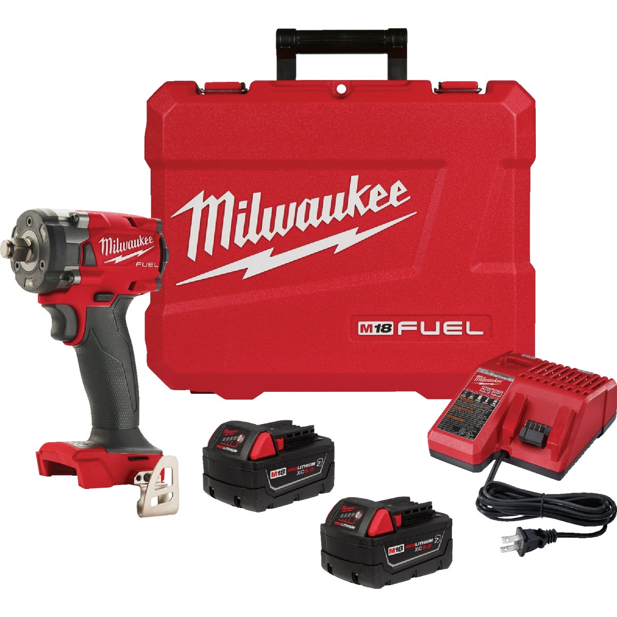 Milwaukee M18 FUEL 18 Volt Lithium-Ion 1/2 In. Compact Impact Wrench w/ Friction Ring Kit
