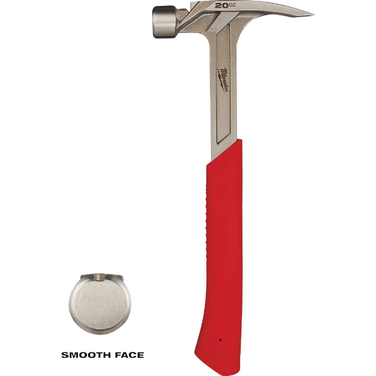 Milwaukee 20 Oz. Smooth-Face Rip Claw Hammer with Steel Handle