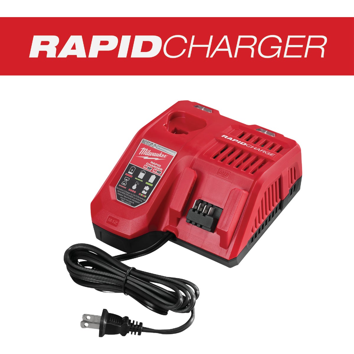 Milwaukee M18/M12 18 Volt and 12 Volt Lithium-Ion Rapid Battery Charger