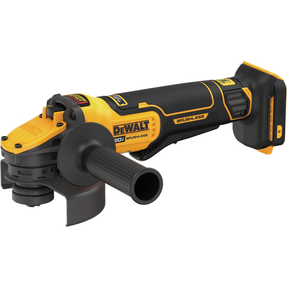 DEWALT 20 Volt MAX Lithium-Ion 4-1/2 In. - 5 In. Brushless Paddle Switch Cordless Angle Grinder w/Flexvolt Advantage (Tool Only)