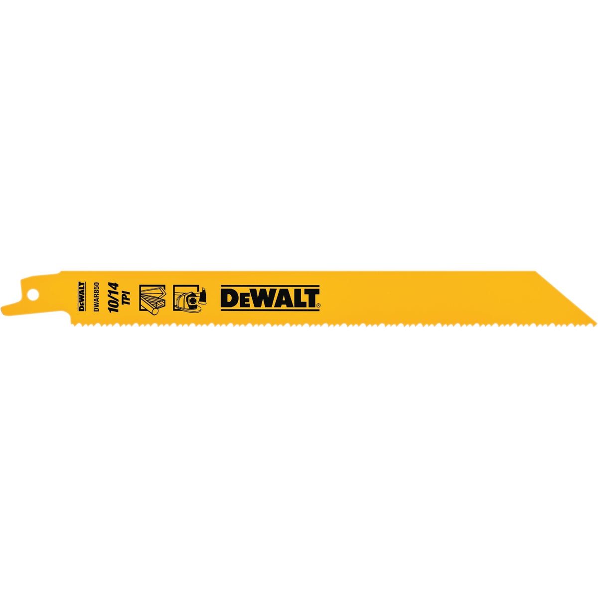 DeWalt 8 In. 10/14 TPI Wood/Metal Reciprocating Saw Blade (5-Pack)