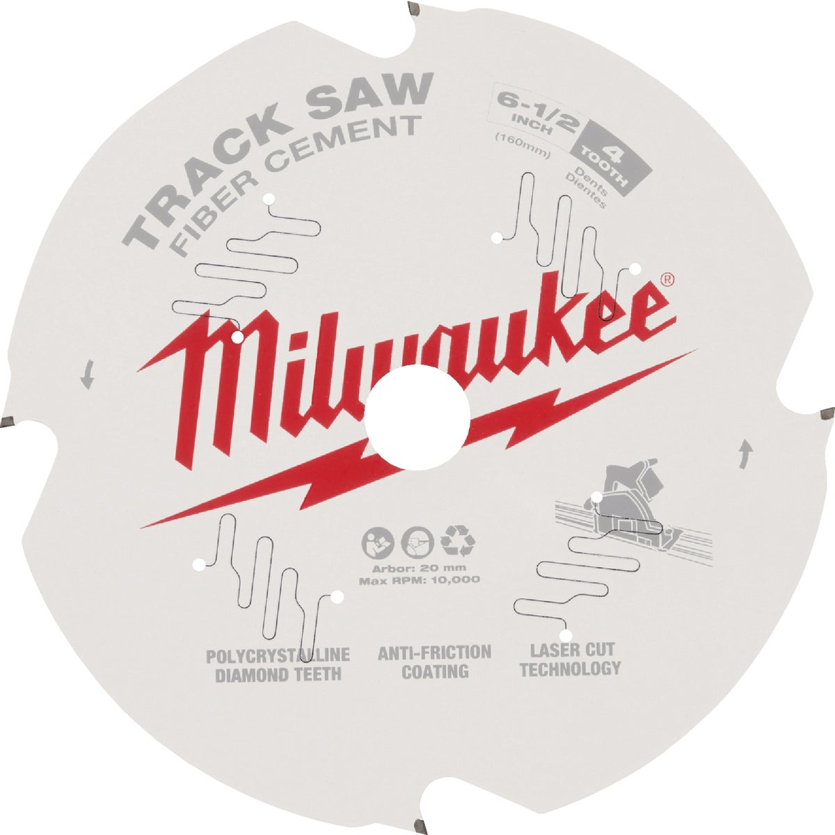 Milwaukee 6-1/2 In.  4T Fiber Cement Track Saw Blade