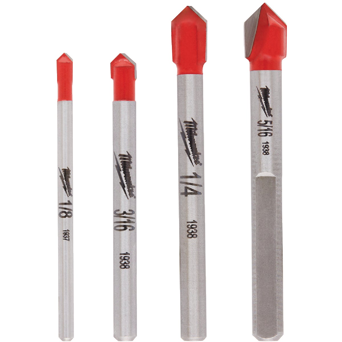 Milwaukee 4-Piece Glass and Tile Bit Set