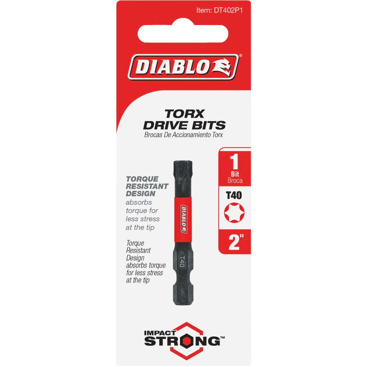 Diablo T40 TORX 2 In. Power Impact Screwdriver Bit