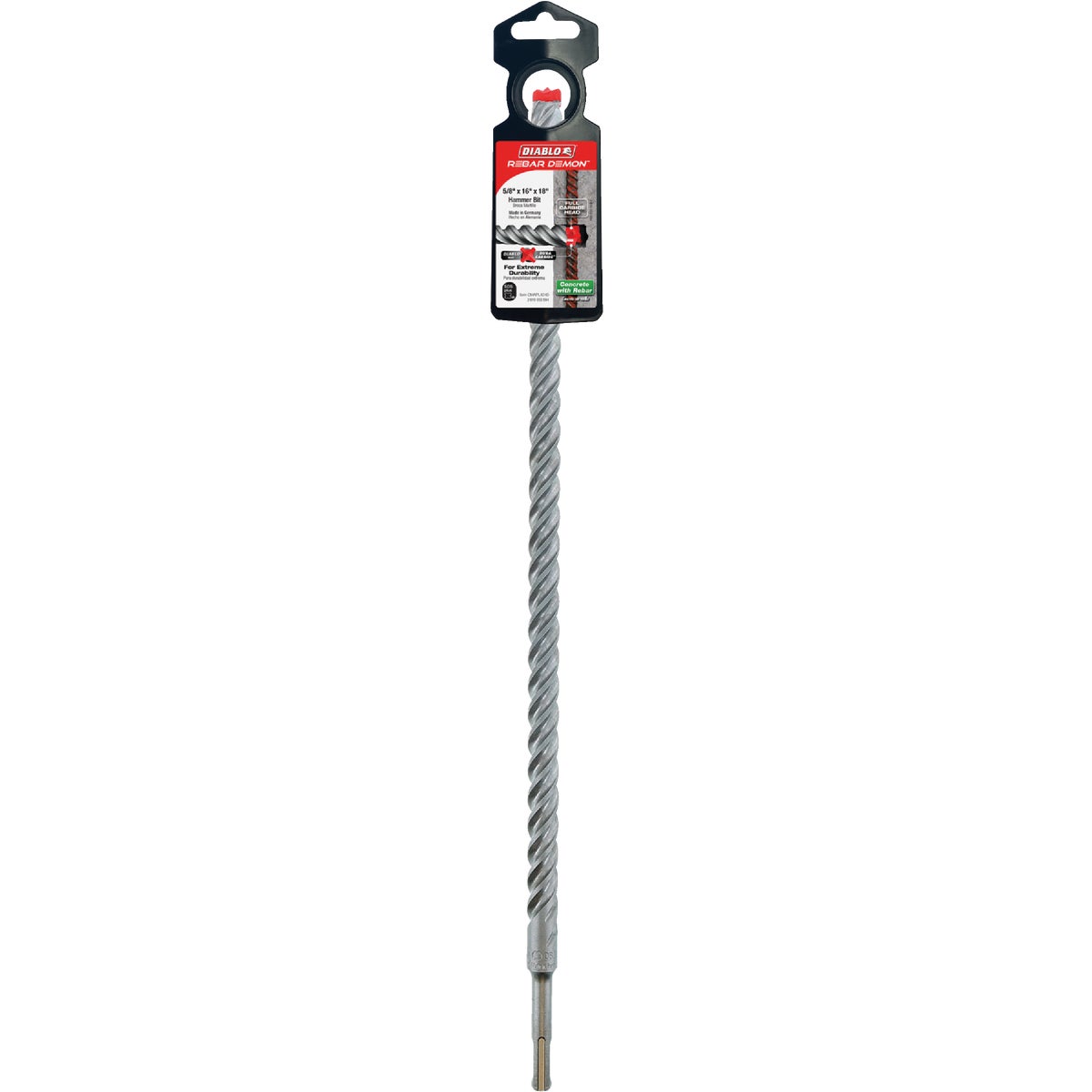 Diablo Rebar Demon 5/8 In. x 18 In. SDS-Plus Full Carbide Rotary Hammer Drill Bit