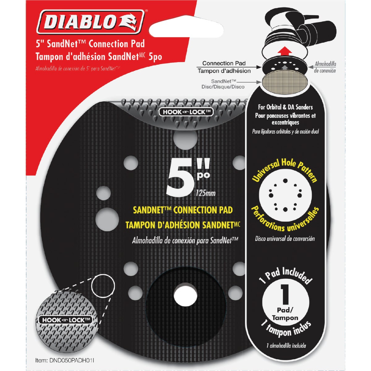 Diablo SandNet 5 In. Sanding Disc Backing Pad