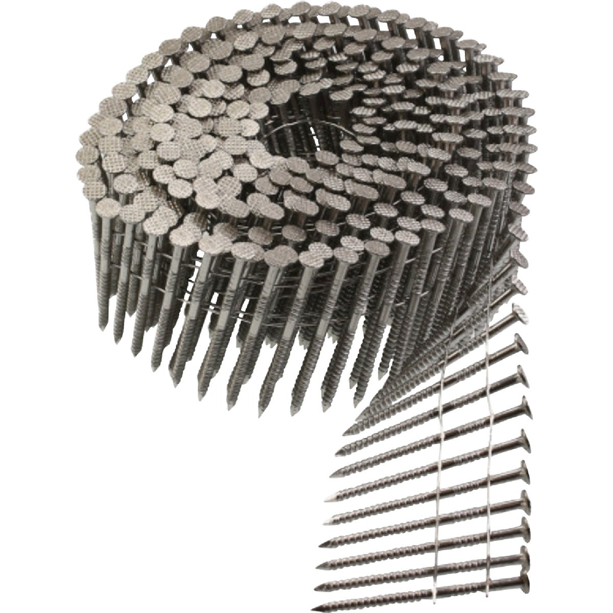 Simpson-Strong Tie 2-1/4 In. x 0.092 In. 15 Degree Wire Weld Full Round Head Ring Shank 304 Stainless Steel Coil Siding Nail (3600 Ct.)