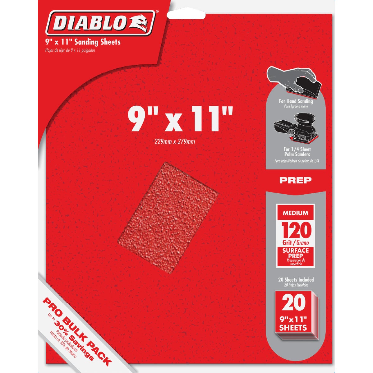 Diablo 9 In. x 11 In. 120 Grit Micro Fine Sandpaper (20-Pack)