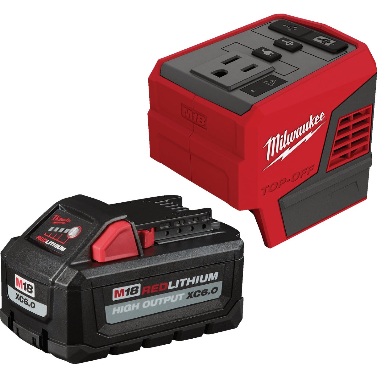 Milwaukee M18 Lithium-Ion Top Off 175W Power Source with 6.0 Ah Battery