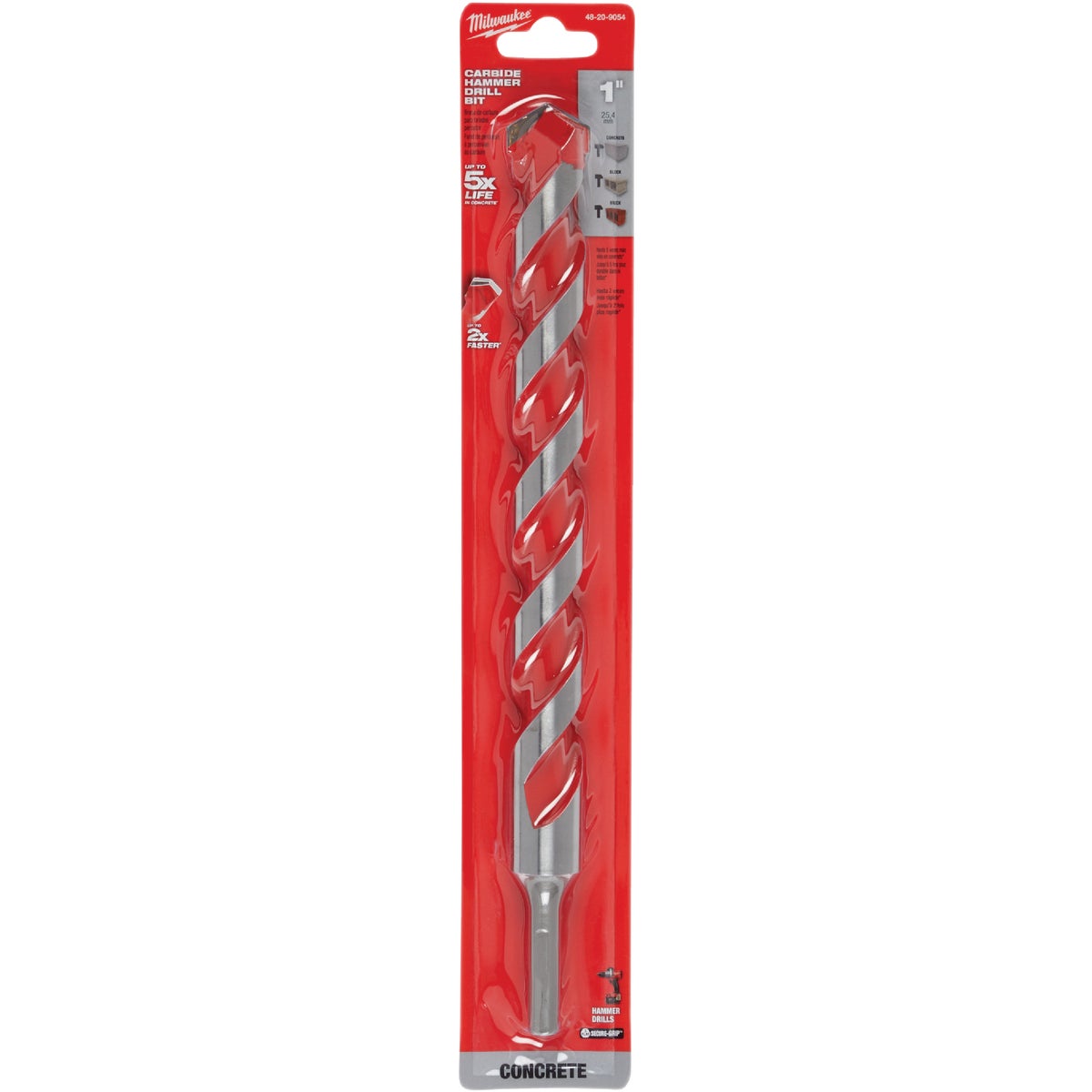 Milwaukee SHOCKWAVE 1 In. x 12 In. Carbide Masonry Drill Bit