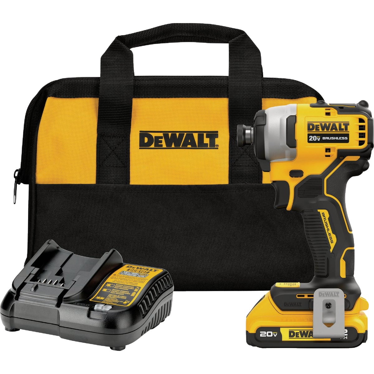 DEWALT ATOMIC 20V MAX Brushless 1/4 In. Compact Cordless Impact Driver Kit