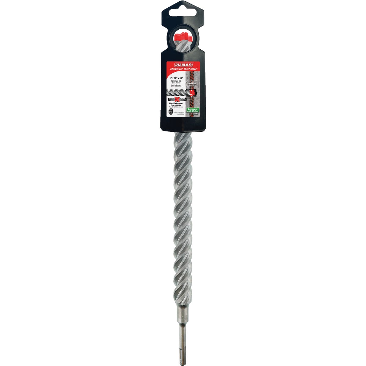 Diablo Rebar Demon 1 In. x 18 In. SDS-Plus Full Carbide Rotary Hammer Drill Bit