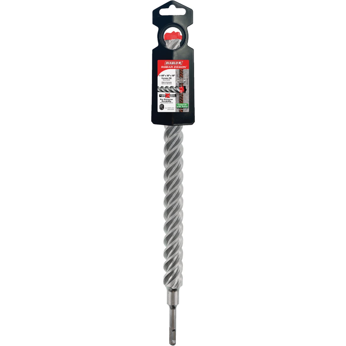 Diablo Rebar Demon 1-1/8 In. x 18 In. SDS-Plus Full Carbide Rotary Hammer Drill Bit
