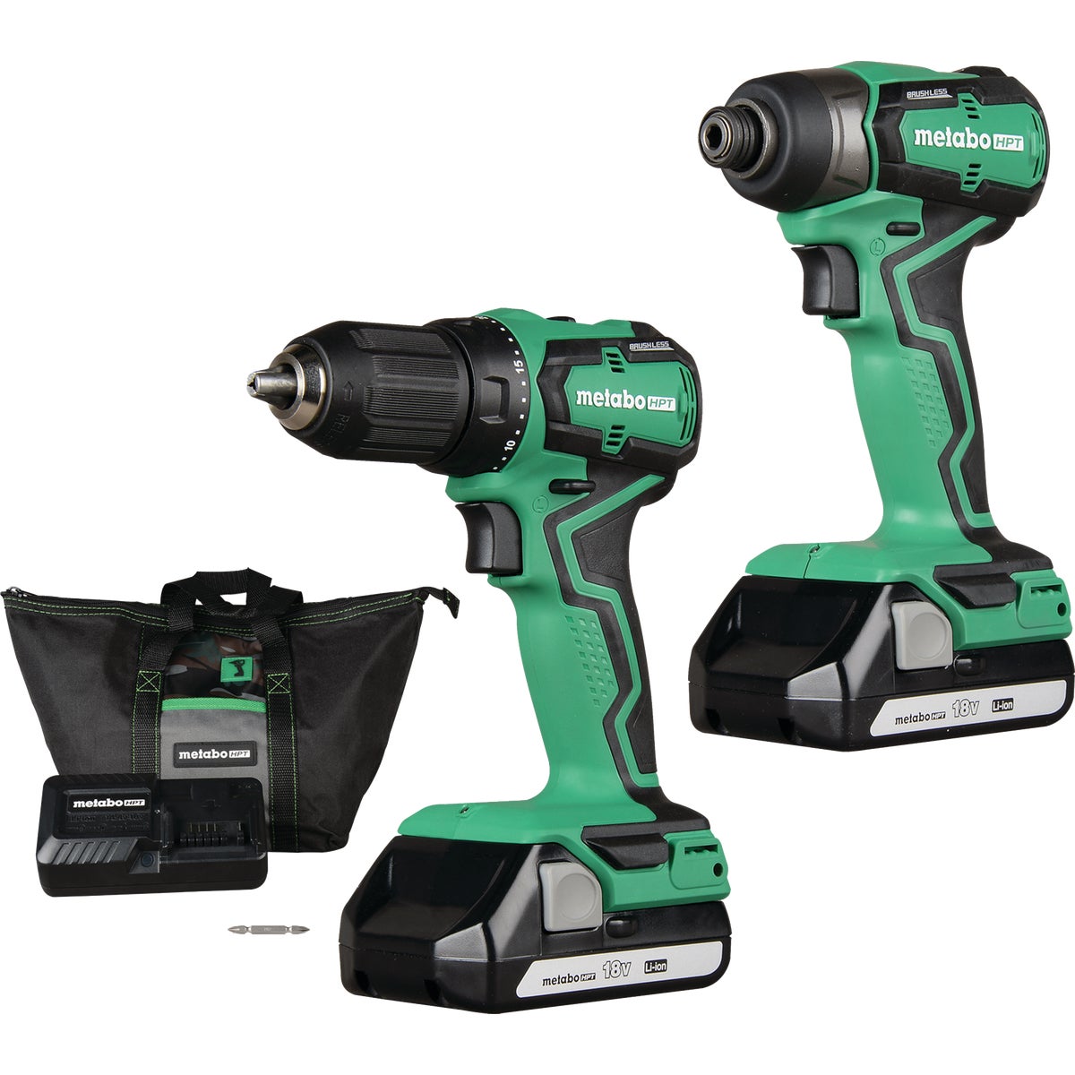 Metabo 18V 2-Tool Lithium-Ion Sub-Compact Drill/Driver & Impact Driver Cordless Tool Combo Kit