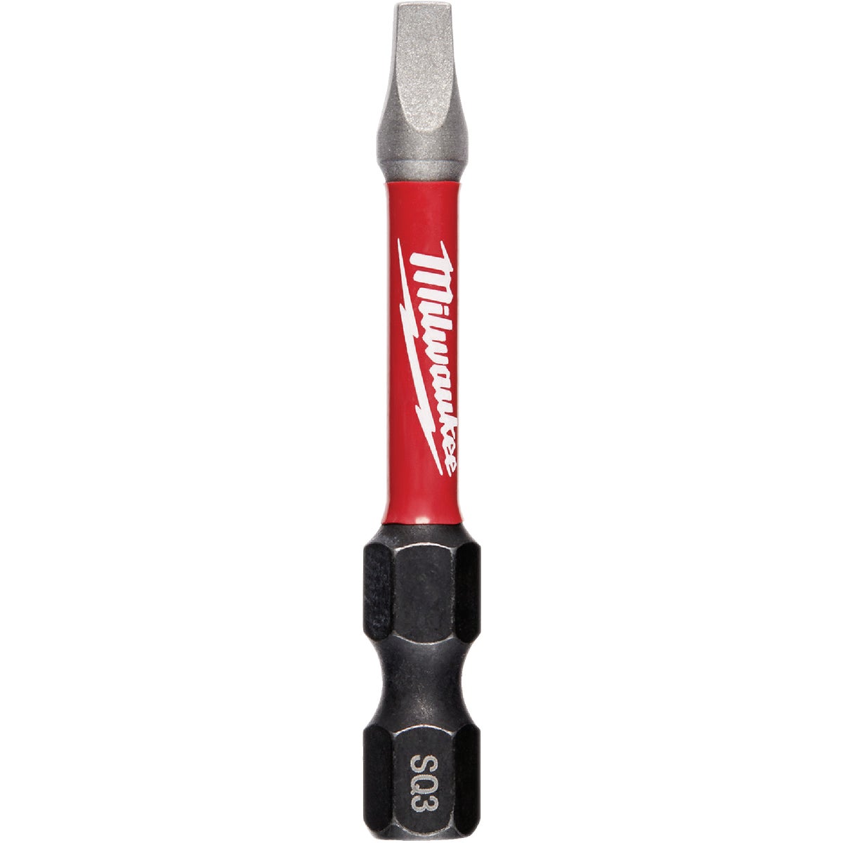 Milwaukee SHOCKWAVE #3 Square Recess 2 In. Insert Impact Screwdriver Bit (Bulk)