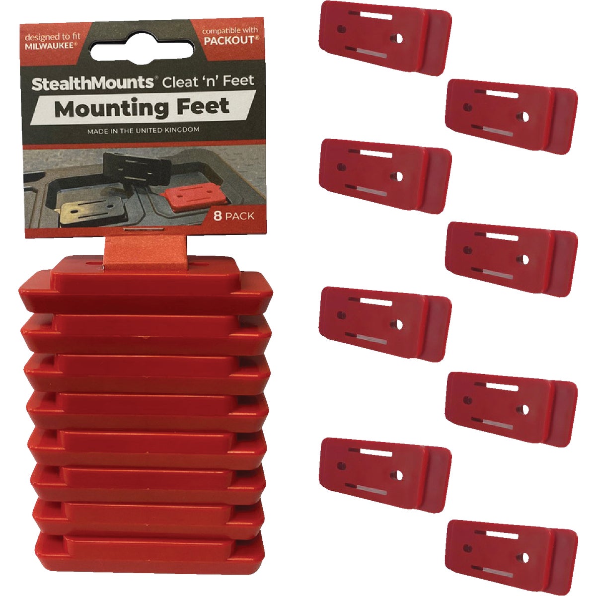 StealthMounts Packout Adapter Feet (8 pack)
