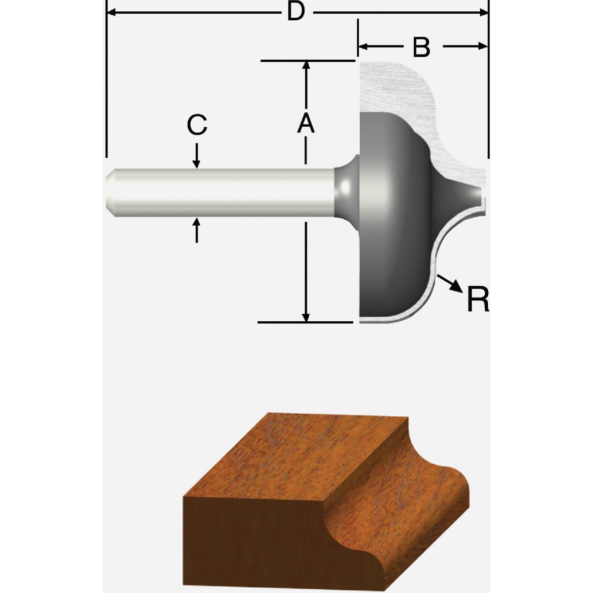 Vermont American Ogee Carbide Tip 1/4 In. Ogee Bit