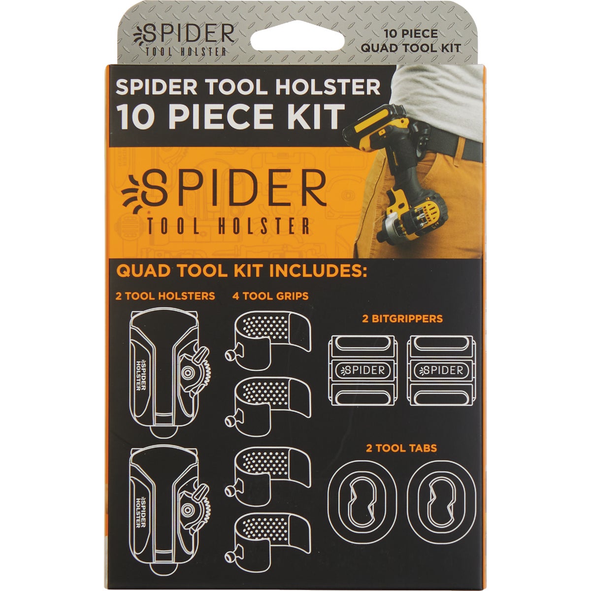 Spider Tool Holster Quad Tool Kit (10-Piece)