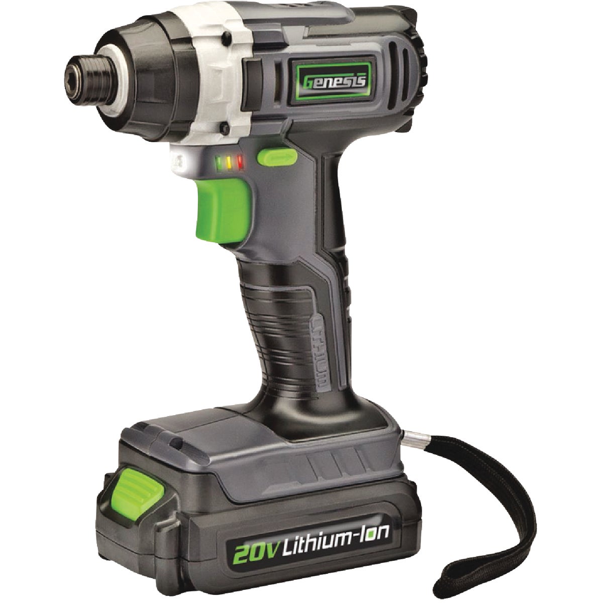 Genesis 20-Volt Lithium-Ion 1/4 In. Hex Cordless Impact Driver Kit