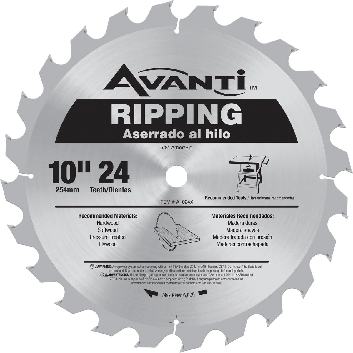 10X24 RIPPING SAW BLADE