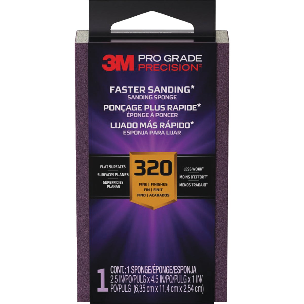 3M SandBlaster Between Coats 2-1/2 In. x 3-3/4 In. x 1 In. 320 Grit Fine Sanding Sponge