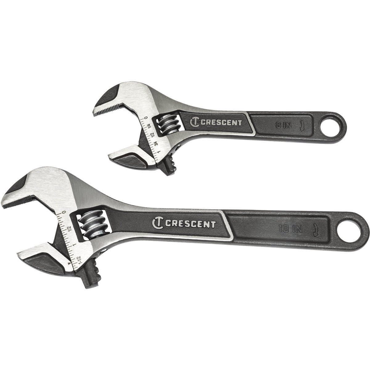 Crescent 6 In. & 10 In. Wide Jaw Adjustable Wrench Set (2-Piece)