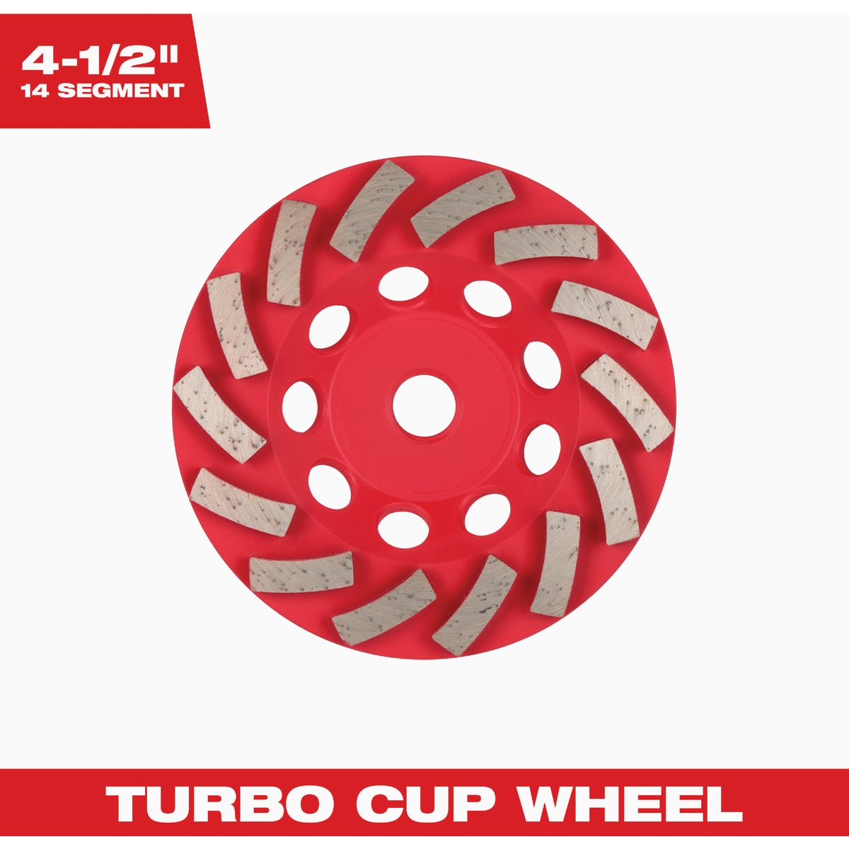 Milwaukee DIAMOND MAX 4-1/2 In. Segmented Turbo Rim Diamond Cup Wheel
