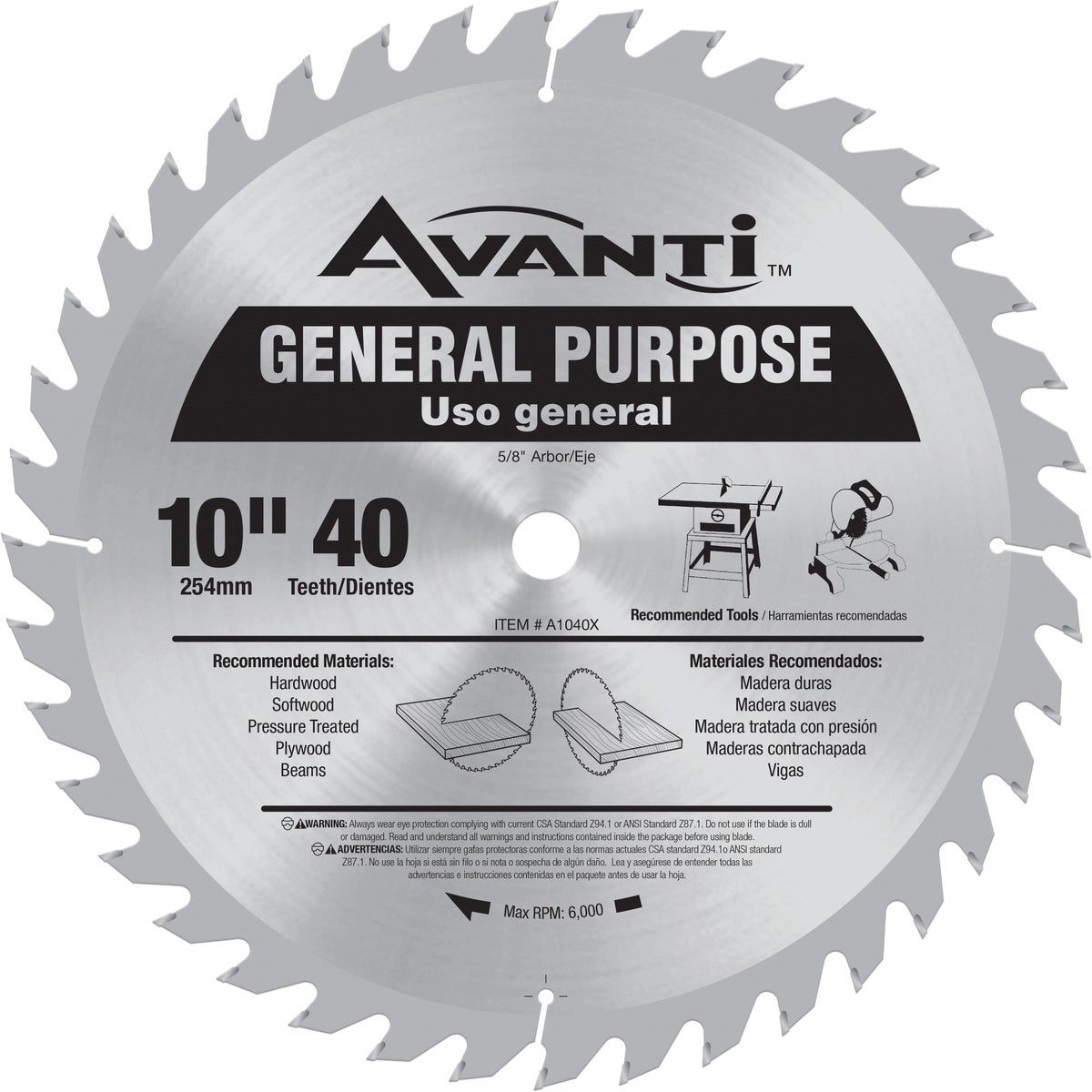 10X40 GEN PUR SAW BLADE