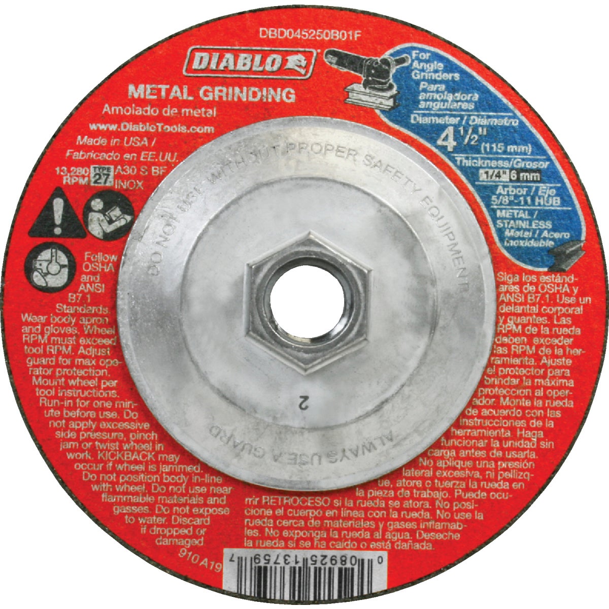 4-1/2″ METAL CUT OFF 27