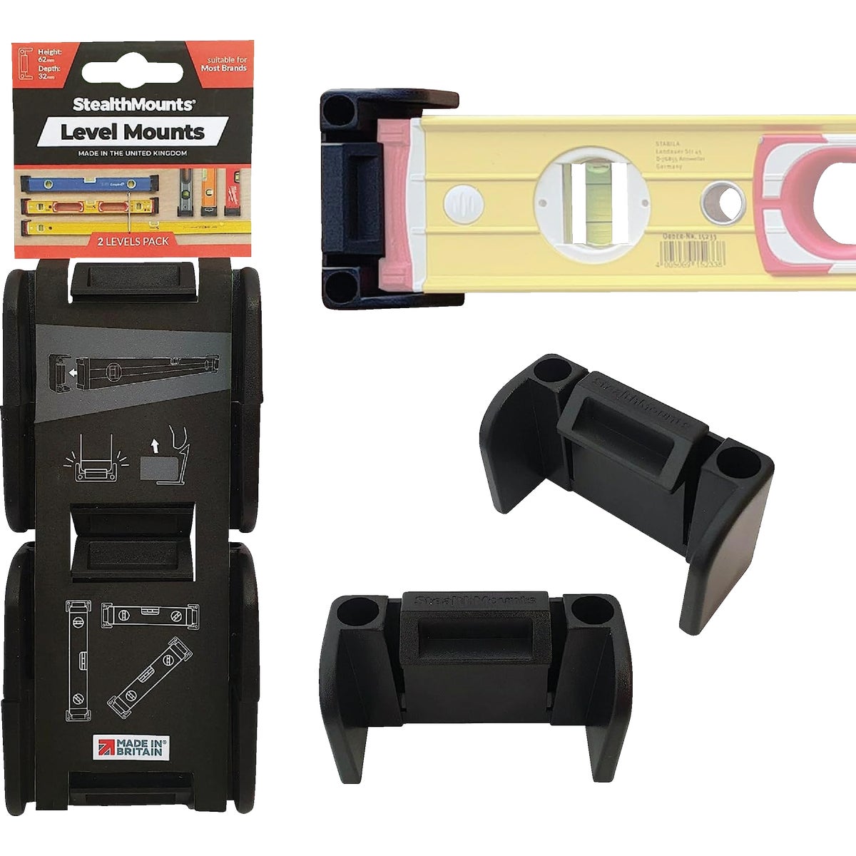 StealthMounts Universal Level Holders (2 Pack)