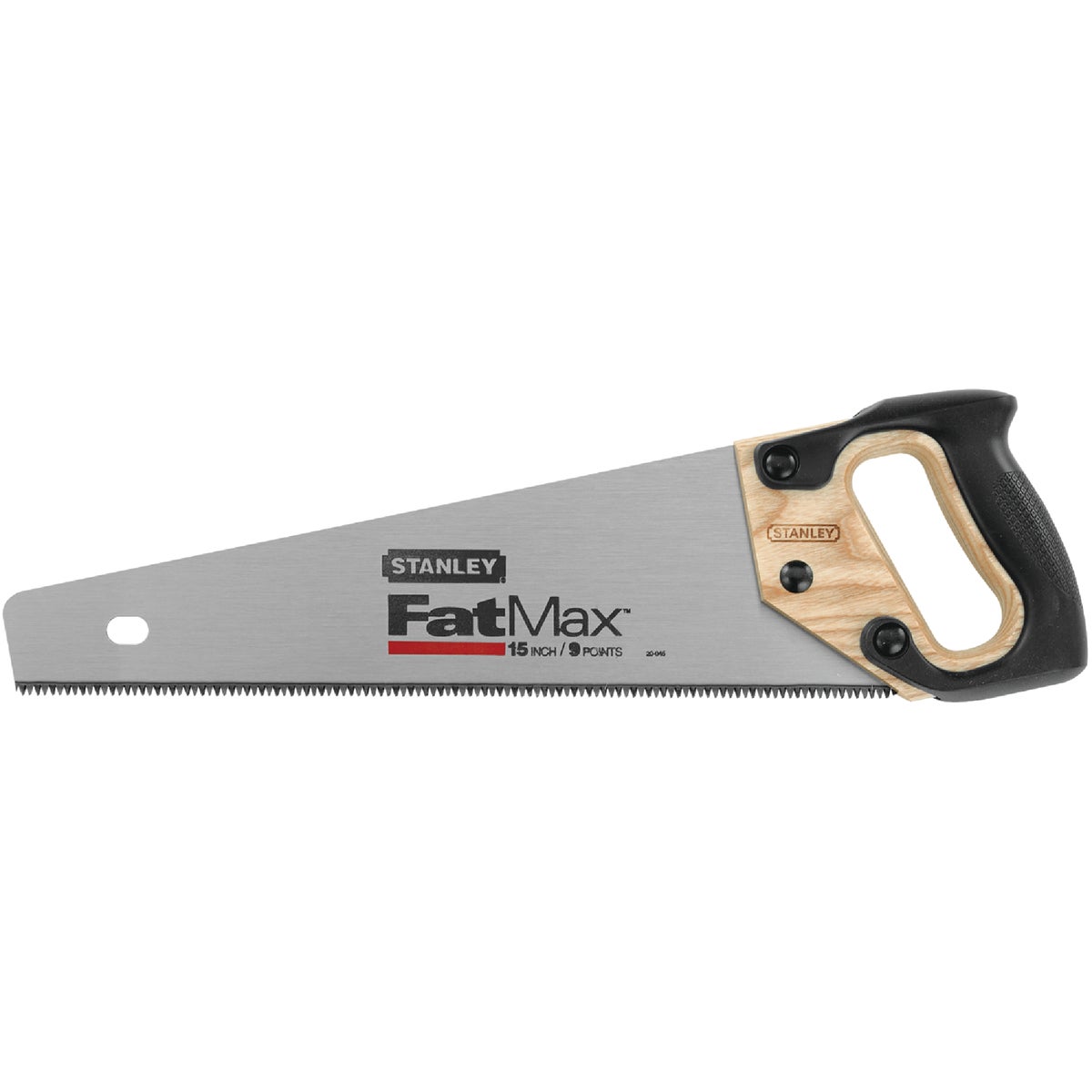 Stanley FatMax 15 In. L. Blade 10 PPI Wood, Rubberized Grip Handle Hand Saw