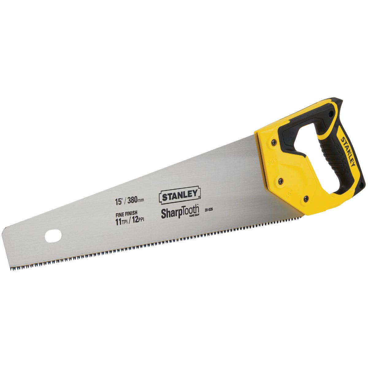 Stanley 15 In. L. Blade 12 PPI Comfort Grip Handle Hand Saw