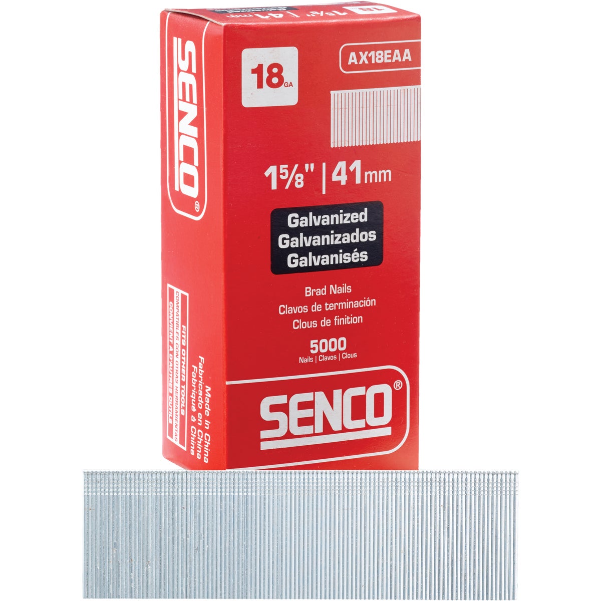 Senco 18-Gauge Galvanized Medium Head Brad Nail, 1-5/8 In. (5000 Ct.)