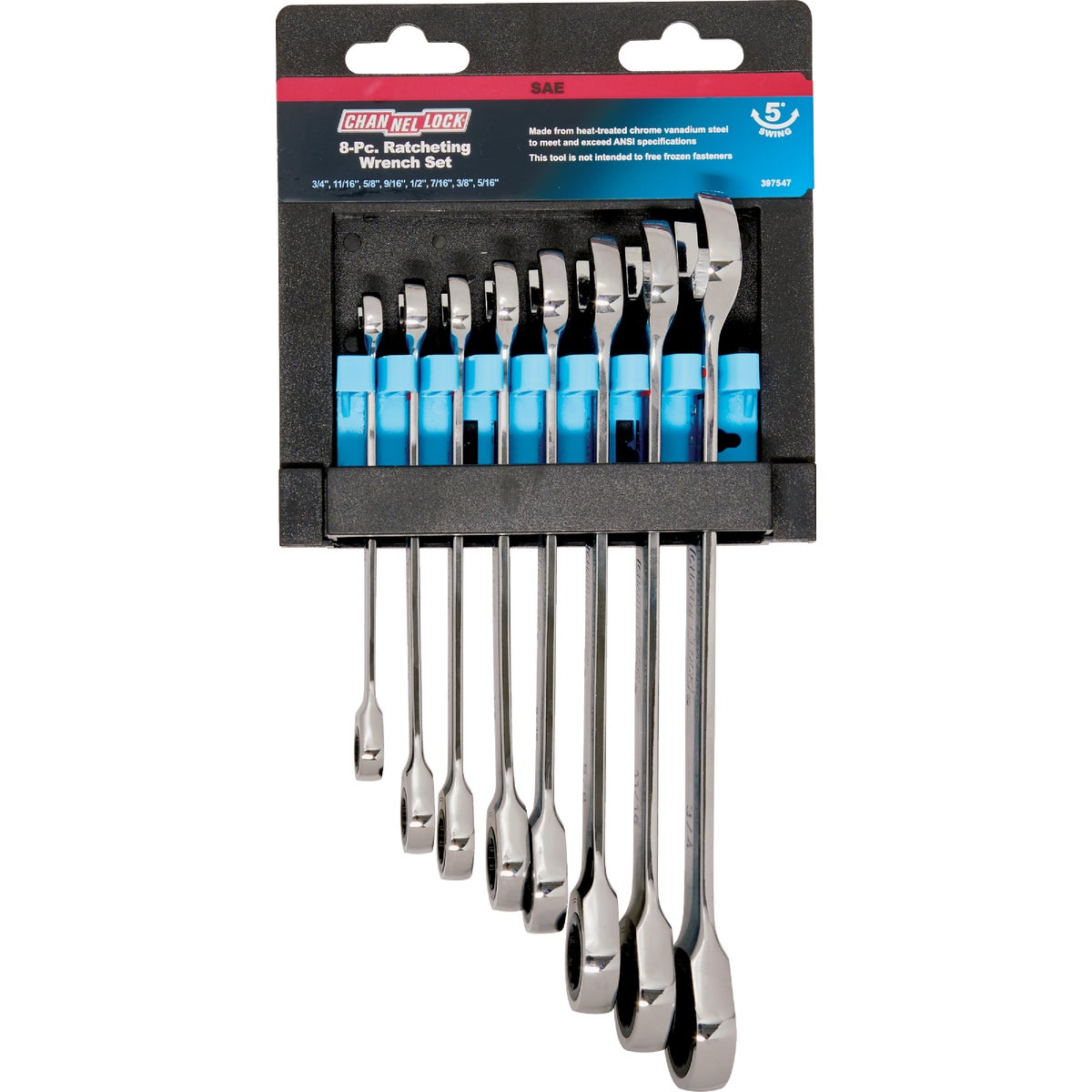 8PC SAE RATCH WRENCH SET