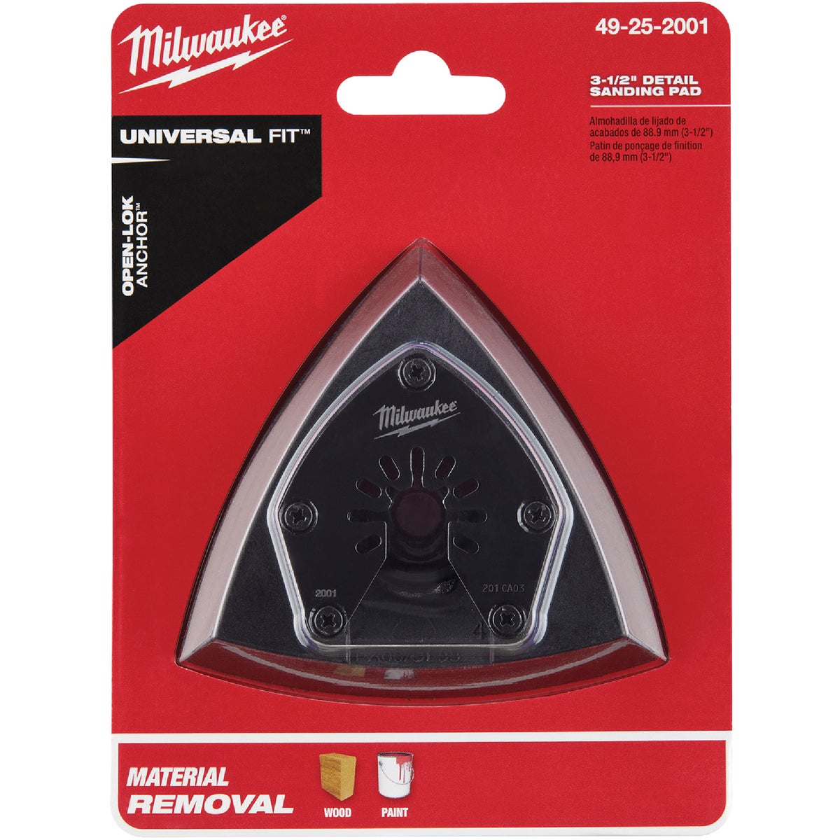 Milwaukee OPEN-LOK 3-1/2 In. Triangle Sanding Pad