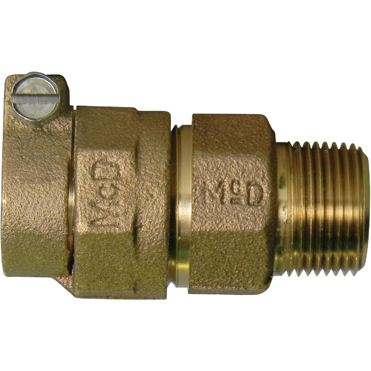 A Y McDonald 3/4 In. CTS x 3/4 In. MIPT Brass Low Lead Connector