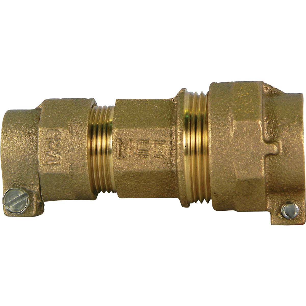 A Y McDonald 3/4 In. CTS x 3/4 In. CTS Brass Low Lead Connector