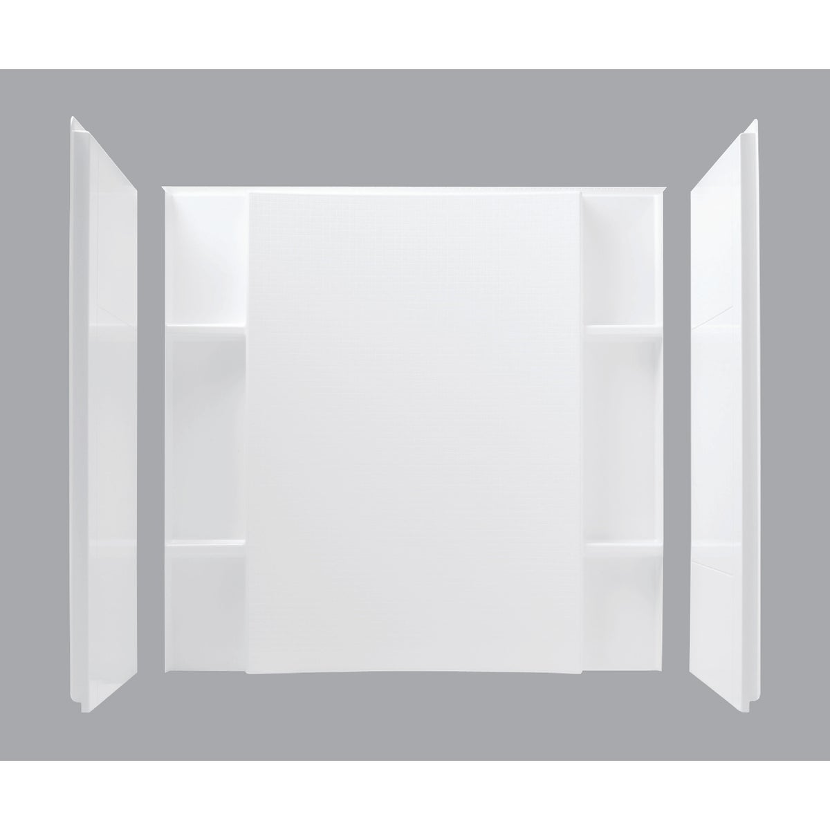 Sterling Accor 48 In. x 55.125 In. x 36 In. Alcove Shower Wall Set in White (3-Piece)