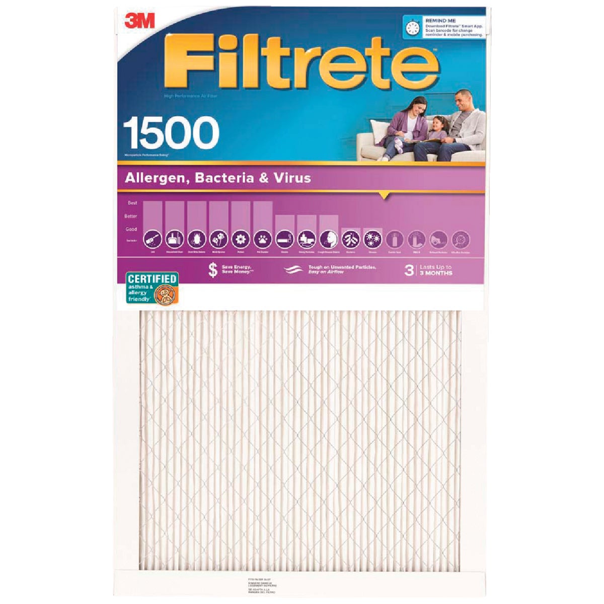 Filtrete 14 In. x 30 In. x 1 In. Ultra Allergen Healthy Living 1550 MPR Furnace Filter