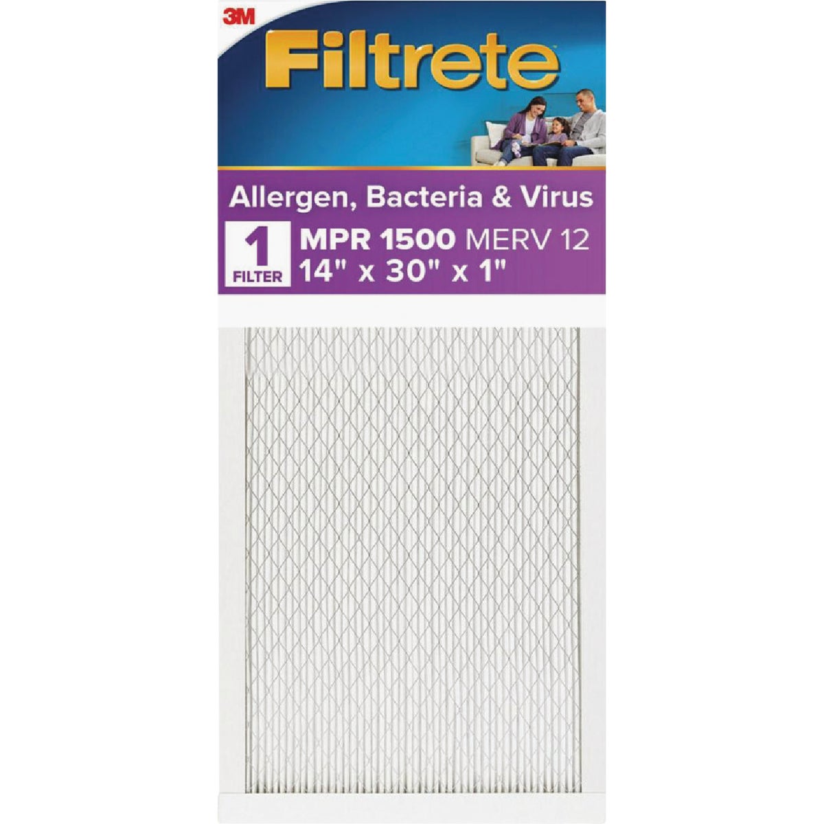 Filtrete 14 In. x 30 In. x 1 In. Ultra Allergen Healthy Living 1550 MPR Furnace Filter